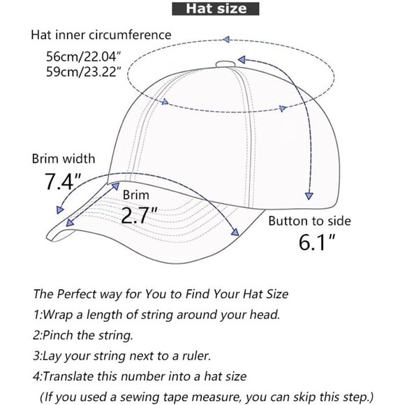 Unisex Khaki + Denim Blue Baseball Cap Cotton Fits Washed Denim Adjustable Hat - Picture 6 of 6